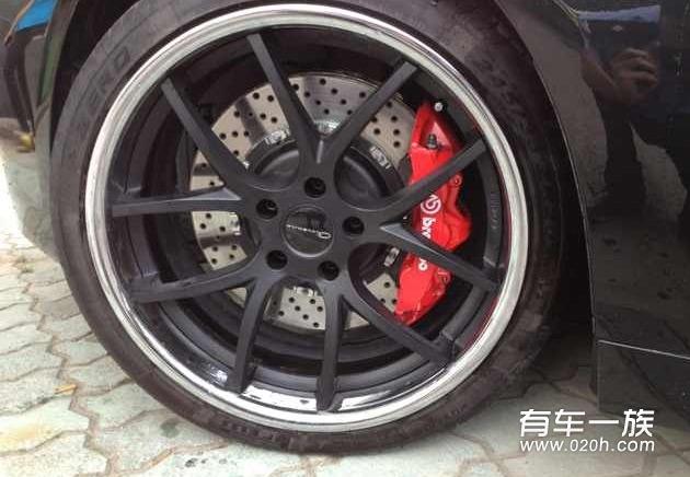 宝马640改装Brembo刹车卡钳大六活塞打孔刹车碟