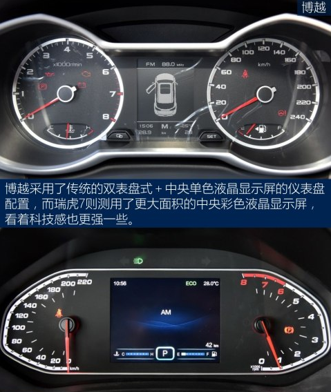 吉利博越与奇瑞瑞虎7内饰上谁能更胜一筹