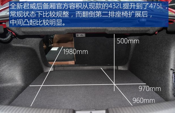 17新君威储物空间如何 新君威后备箱空间大小