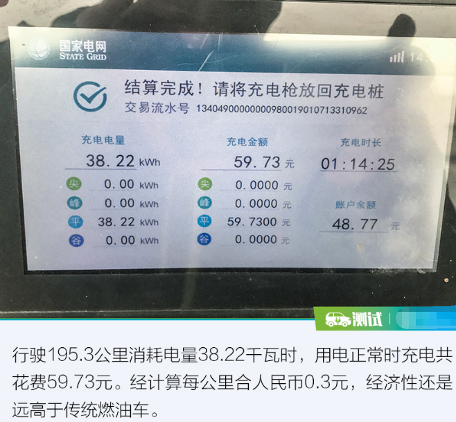 北汽新能源EX360每公里电耗几毛钱？