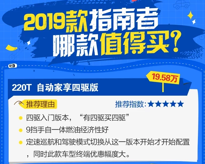 2019款指南者买那款好？哪款性价比最高？