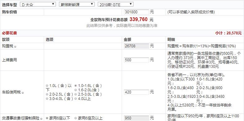 蔚揽GTE全款落地多少钱？蔚揽GTE落地价多少？