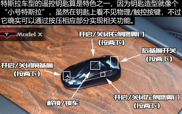 特斯拉ModelX钥匙功能使用教程图解