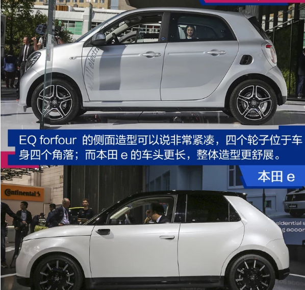 smart EQ forfour外观对比本田e 谁的颜值更胜一筹？