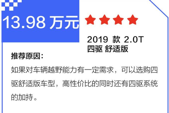 长城炮四驱哪款推荐购买？四驱舒适版很合适