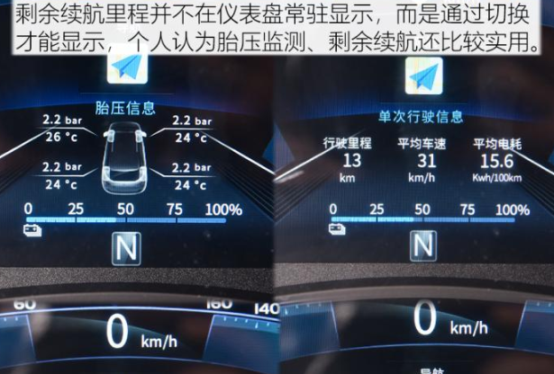 2020款哪吒N01仪表盘显示内容图解