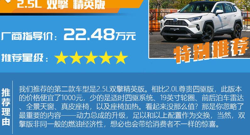 2020款RAV4荣放买哪款好？2.5L推双擎精英版